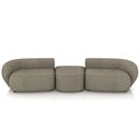 Ver imagem 3 de Sofá 3 Lugares para Sala Living Orgânico com Puff 302cm Luft P08 Linho Castanho - Lyam Decor
