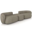 Ver imagem 1 de Sofá 3 Lugares para Sala Living Orgânico com Puff 302cm Luft P08 Linho Castanho - Lyam Decor