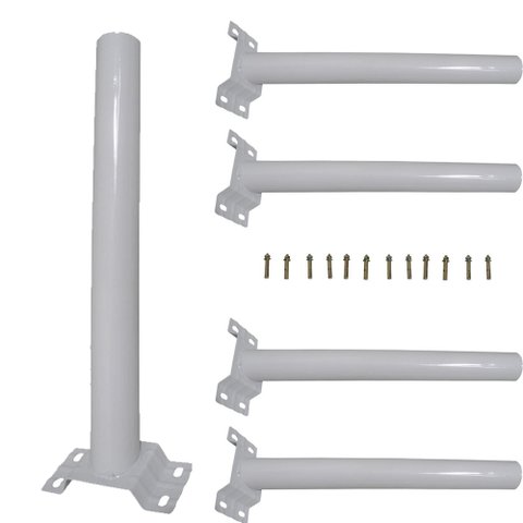 Suporte Barra para Luminaria Solar Parede Iluminaçao 5 un Poste Rua Quintal Jardins