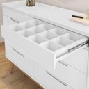 Ver imagem 5 de Cômoda Quarto 135cm Orgânica 8 Gavetas Luke Branco C14 - Mpozenato