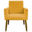 Ver imagem 3 de Kit 4 Poltronas Decorativas Mari Suede Pé Palito 30cm Castanho