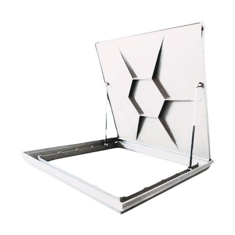 Tampa Piscina Casa de Maquina Rebaixada em Aluminio 100x100m Branco