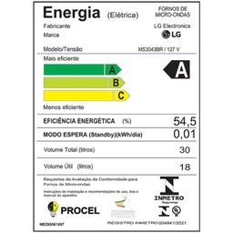 Forno Microondas Limpa Facil 30l 800w Ms3043br Lg - 9