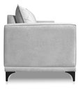 Ver imagem 4 de Sofá Viena 2 Lugares Bouclê Cinza 1.60m Pés em Aço para Sala Bz Home Decor