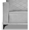 Ver imagem 5 de Sofá Viena 2 Lugares Bouclê Cinza 1.60m Pés em Aço para Sala Bz Home Decor