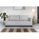 Ver imagem 2 de Sofá Viena 2 Lugares Bouclê Cinza 1.60m Pés em Aço para Sala Bz Home Decor