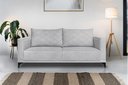 Ver imagem 2 de Sofá Viena 2 Lugares Bouclê Cinza 1.60m Pés em Aço para Sala Bz Home Decor