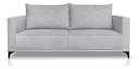 Ver imagem 1 de Sofá Viena 2 Lugares Bouclê Cinza 1.60m Pés em Aço para Sala Bz Home Decor
