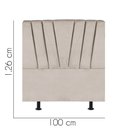 Ver imagem 3 de Cabeceira Estofada Bélgica 100CM Solteiro Suede Bege - D A DECOR