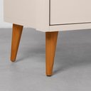 Ver imagem 5 de Cômoda Theo 6 Gavetas com Pés Retrô Mel - Areia Abra Casa