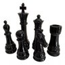 JOGO XADREZ 6 PCS PRETO BRILHO GRANDE EM GESSO - 1