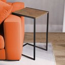 Ver imagem 1 de Mesa Lateral Industrial Steel Preta e Imbuia