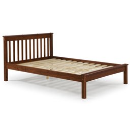 Cama Casal Inglesa em Madeira Maciça Mv Outlet Mogno - 2