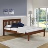 Cama Casal Inglesa em Madeira Maciça Mv Outlet Mogno - 1