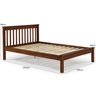 Cama Casal Inglesa em Madeira Maciça Mv Outlet Mogno - 3