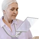 Ver imagem 3 de Lupa de Pescoço Aumento 5x Leitura Haste Flexivel Maos Livres Apoio Mesa Idoso Trabalho Vista Cansad