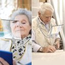 Ver imagem 2 de Lupa de Pescoço Aumento 5x Leitura Haste Flexivel Maos Livres Apoio Mesa Idoso Trabalho Vista Cansad