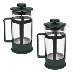 Kit 2 Cafeteiras Francesa Cremeira 350ml Preto Fosco Vidro - 1