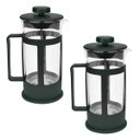 Ver imagem 1 de Kit 2 Cafeteiras Francesa Cremeira 350ml Preto Fosco Vidro