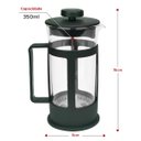 Ver imagem 4 de Kit 2 Cafeteiras Francesa Cremeira 350ml Preto Fosco Vidro