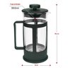 Kit 2 Cafeteiras Francesa Cremeira 350ml Preto Fosco Vidro - 4