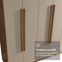 Ver imagem 7 de Guarda-roupa Casal 6 Portas Batentes Venus Madesa