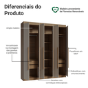 Ver imagem 5 de Guarda-roupa Casal 6 Portas Batentes Venus Madesa