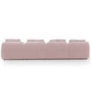 Ver mais imagens de Sofá 5 Lugares com Chaise Direito Sala Living 328cm Arlo F04 Veludo Rosê - Lyam Decor