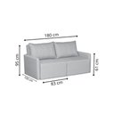 Ver imagem 2 de Sofá Cama Dubai Retratil e Reclinavel 3 Lugares Sofatec Palha