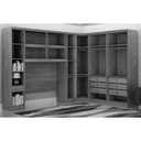Ver imagem 2 de Quarto Casal (1 Armário Ponte + 1 Closet + 3 Guarda Roupas + 1 Complemento) Freijo Cumaru C- Fendi