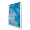 Ver imagem 1 de Quadro Decorativo Caixa Abstrato Azul Diamante Tacolado Moldura Caixa 3cm Branca sem Vidro 20 X 30cm