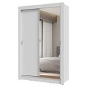 Ver imagem 3 de Guarda-roupa Solteiro 2 Portas de Correr com Espelho 2 Gavetas Branco Vivare Madesa Branco