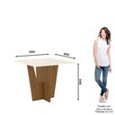 Ver imagem 5 de Mesa De Jantar Com Tampo Mdf 90 Cm Vertice Henn C/ Off White