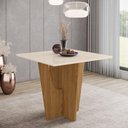 Ver imagem 1 de Mesa De Jantar Com Tampo Mdf 90 Cm Vertice Henn C/ Off White