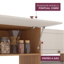 Ver mais imagens de Cozinha Pérola 5 Peças com Rodapé e Tampo Off White/Freijó Yescasa
