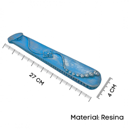 Incensário Régua 27 Cm Universal em Resina - Selecione a Cor:azul Claro/diversos - 2