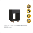 Ver imagem 2 de Mesa de Cabeceira 1 Gaveta Nomad B88 Emovell: Grafite/montana