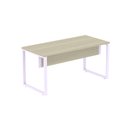 Ver imagem 3 de Escrivaninha Mesa Escritório X 150cm Industrial Castanheira e Lilas Cinza
