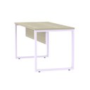 Ver imagem 7 de Escrivaninha Mesa Escritório X 150cm Industrial Castanheira e Lilas Cinza