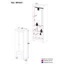 Ver imagem 4 de Guarda-roupa Infantil 62cm 2 Portas e 2 Gavetas Allegra Multimóveis Mp4441 Branco