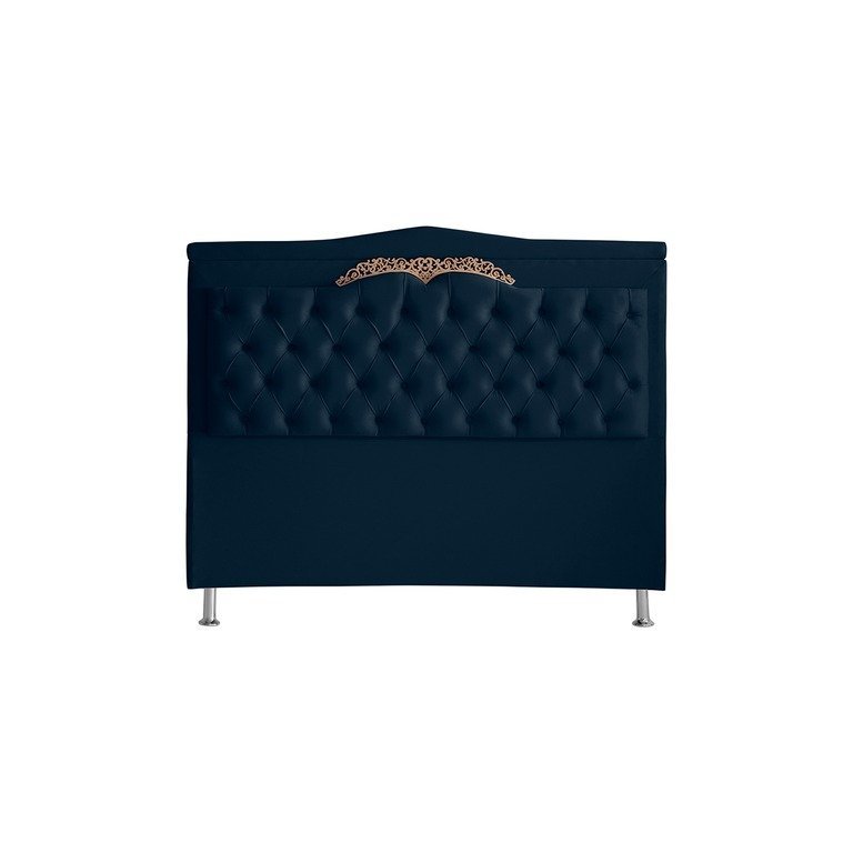 Cabeceira de Cama Box Madri Casal Queen 160 Cm Suede Azul Marinho Ec Móveis Cabeceira de Cama Box Madri Casal Queen 160 Cm Suede Azul Marinho Ec Móveis