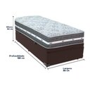 Ver imagem 6 de Cama Box Baú Marrom e Colchão Black Graphite Molas Ensacadas Solteiro 88x188x27 Anjos