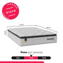 Ver imagem 3 de Colchão Viúva Comfort Class Pillow Top 28x128x188cm - Branco- e-Shop Casa