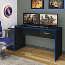Ver mais imagens de Conjunto Escrivaninha Gamer e Estante Book com Diversos Nichos Preto