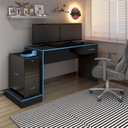 Ver imagem 7 de Conjunto Escrivaninha Gamer e Estante Book com Diversos Nichos Preto