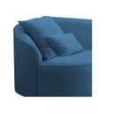 Ver imagem 5 de Divã Recamier Curvo Sala de Estar Inglaterra Lado Direito 150cm Linho Azul Royal - Incasa Decor