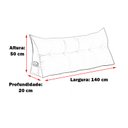 Ver imagem 4 de Almofada de Apoio para Cabeceira 140cm Suede Várias Cores - Estopar Suede Turquesa