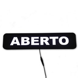 Painel Letreiro Led Luminoso Sinalização Aberto 45x10 - 1 Painel Letreiro Led Luminoso Sinalização Aberto 45x10 - 1