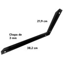 Ver imagem 4 de Kit 10 Suporte Mão Francesa Reforçada 40cm Preto