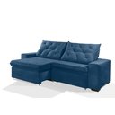 Ver imagem 3 de Sofá Retrátil e Reclinável 2.50m Estilo Estofados - Europa com Softgel D33 "azul"